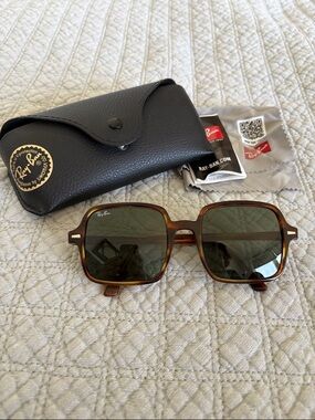 Ray-Ban Square Tortoiseshell Sunglasses - Brown/Green